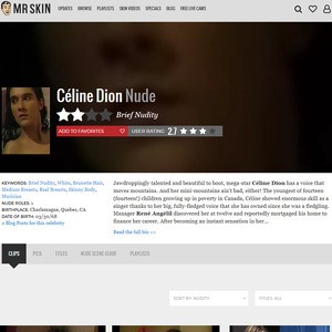 Celine Dion, Nude Celebrities List