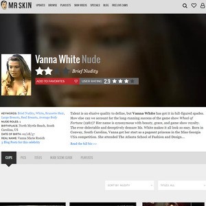 Vanna White, Nude Celebrities List