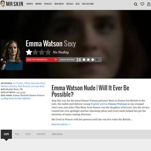 Emma Watson, Nude Celebrities List