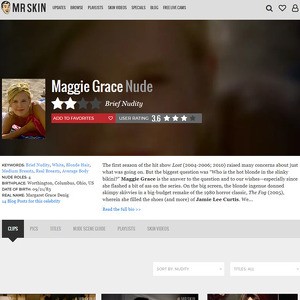Maggie Grace, Nude Celebrities List