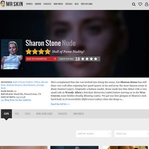 Sharon Stone, Nude Celebrities List