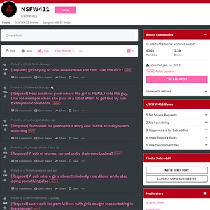 NSFW411, Reddit NSFW List
