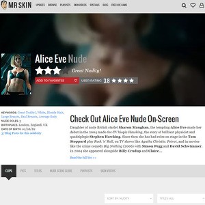 Alice Eve, Nude Celebrities List