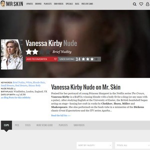 Vanessa Kirby Nude, Nude Celebrities List