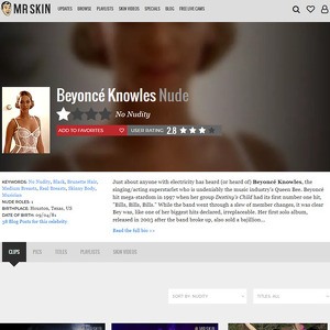 Beyonce Knowles, Nude Celebrities List