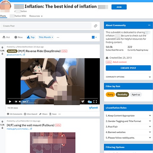Cum Inflation, Reddit NSFW List