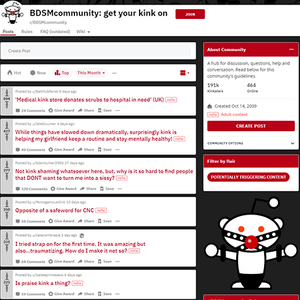 BDSMcommunity, Reddit NSFW List