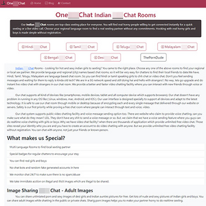 OneSexChat India, Sex Chat Sites