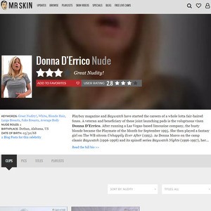 Donna d'Errico, Nude Celebrities List