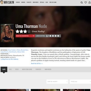 Uma Thurman, Nude Celebrities List