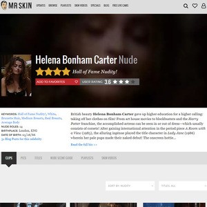 Helena Bonham Carter, Nude Celebrities List
