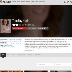 Tina Fey, Nude Celebrities List