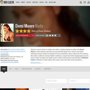 Demi Moore, Nude Celebrities List