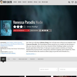 Vanessa Paradis, Nude Celebrities List