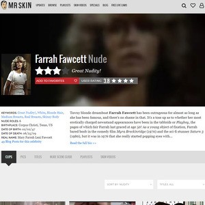 Farrah Fawcett, Nude Celebrities List