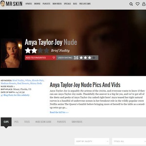 Anya Taylor-Joy, Nude Celebrities List