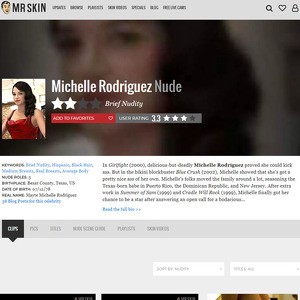 Michelle Rodriguez, Nude Celebrities List