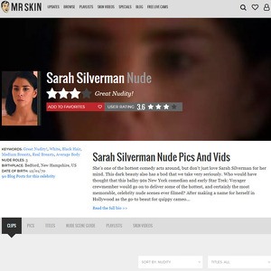 Sarah Silverman, Nude Celebrities List