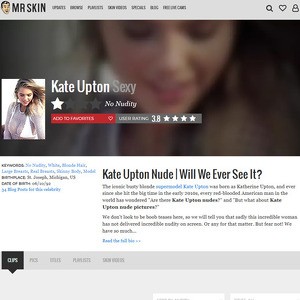 Kate Upton, Nude Celebrities List