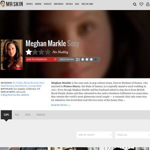 Meghan Markle, Nude Celebrities List