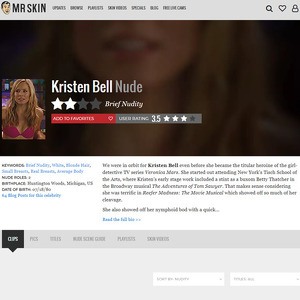 Kristen Bell Nude, Nude Celebrities List