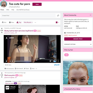 TooCuteForPorn (18+), Reddit NSFW List