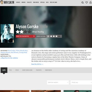 Alyson Gorske, Nude Celebrities List