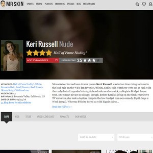 Keri Russell, Nude Celebrities List
