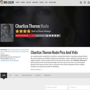 Charlize Theron, Nude Celebrities List