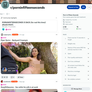 Reddit Porn In Fifteen Seconds, Reddit NSFW List