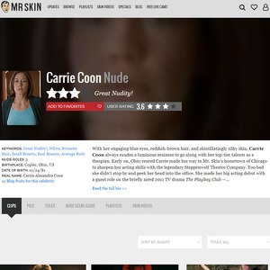 Carrie Coon, Nude Celebrities List
