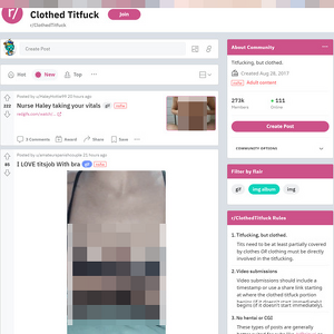 Reddit Clothed Titfuck, Reddit NSFW List