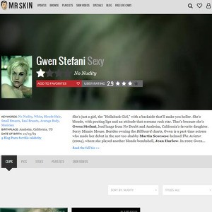 Gwen Stefani, Nude Celebrities List
