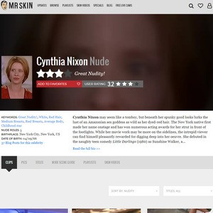 Cynthia Nixon, Nude Celebrities List