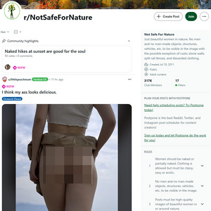 Reddit NotSafeForNature, Reddit NSFW List