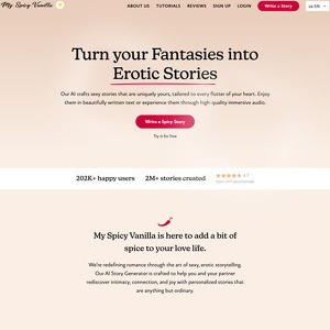 MySpicyVanilla, AI Erotic Story Generators