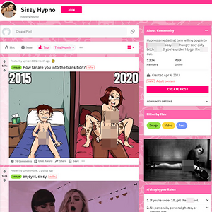 Sissy Hypno, Reddit NSFW List